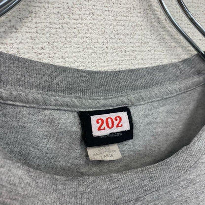 古着 used　半袖アニマルプリントTシャツ　熊　NOR CAL　ベア　レトロデザイン　クルーネック　灰　グレー　Lサイズ　