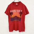 古着 used　半袖プリントTシャツ　SUNSET　CALIFORNIA　風景　90s　シングルステッチ　カジュアル　Sサイズ