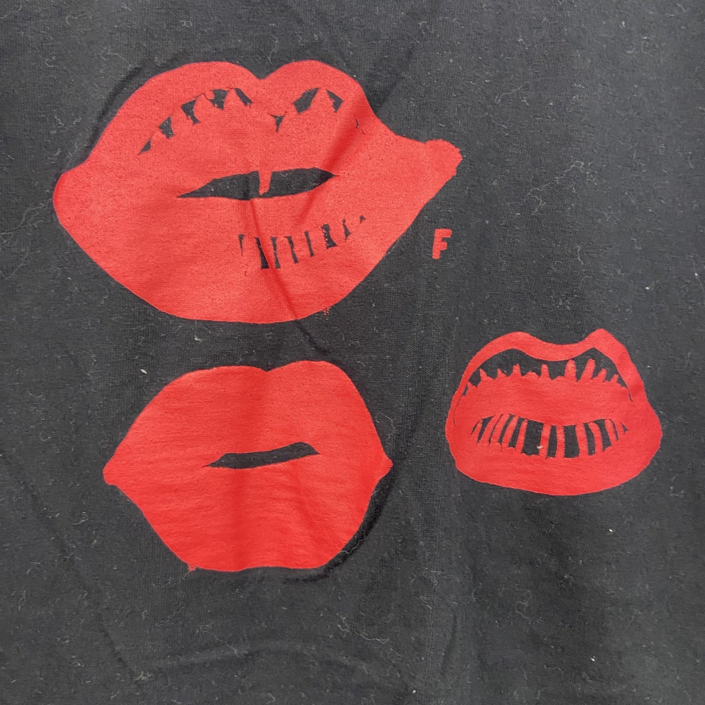 BLACK COMME des GARCONS　ブラックコムデギャルソン　半袖プリントTシャツ　シングルステッチ　黒　ブラック　Mサイズ