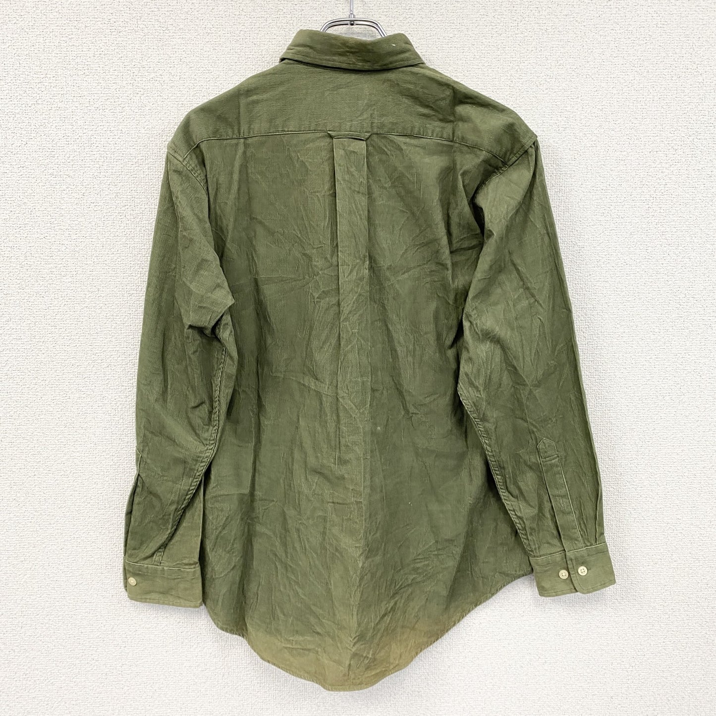 ～00s　OLD UNIQLO　オールドユニクロ　長袖コーデュロイシャツ　ボタンダウンシャツ　カーキ　Mサイズ