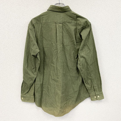 ～00s　OLD UNIQLO　オールドユニクロ　長袖コーデュロイシャツ　ボタンダウンシャツ　カーキ　Mサイズ
