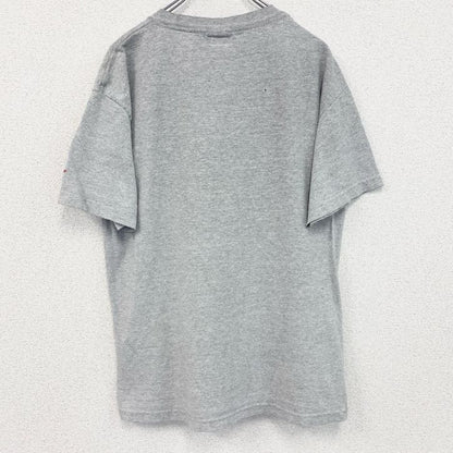 古着 used　半袖アニマルプリントTシャツ　熊　NOR CAL　ベア　レトロデザイン　クルーネック　灰　グレー　Lサイズ　
