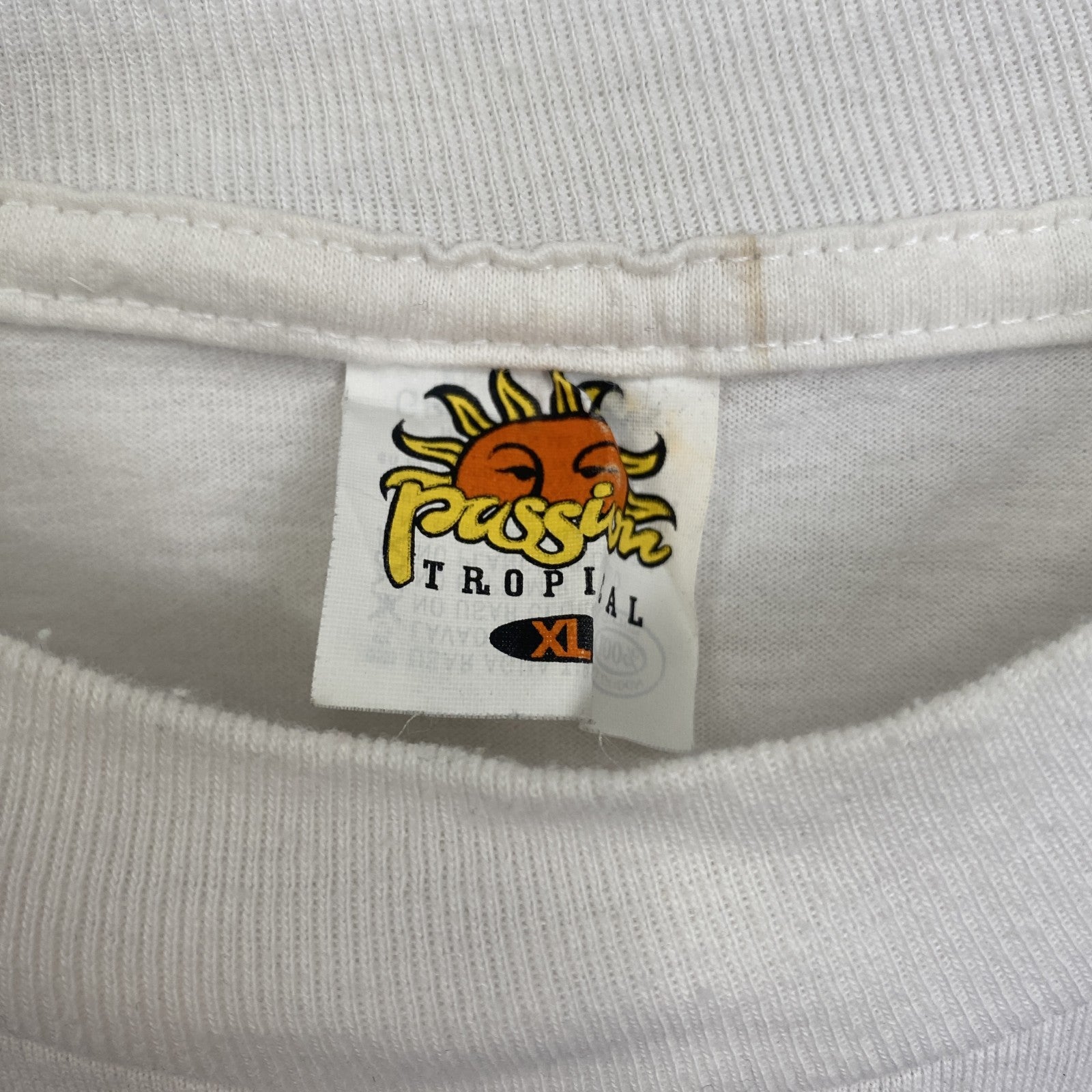 古着 used　半袖アニマルプリントTシャツ　レトロデザイン　クルーネック　イルカ　メキシコ　白　ホワイト　XLサイズ