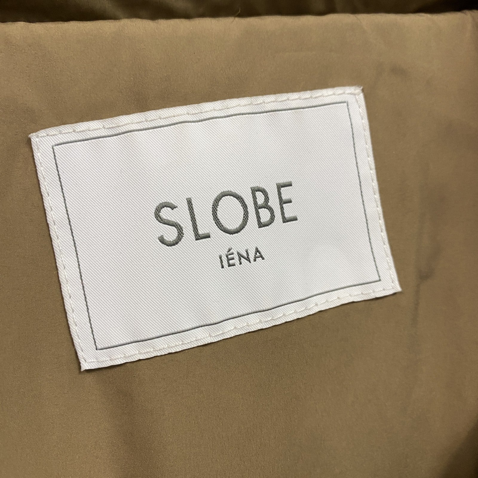 SLOBE IENA　スローブイエナ　ダウンジャケット　ダウン80%　比翼仕立て　ベージュ