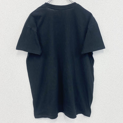 古着 used　半袖アニマルプリントTシャツ　狼　グラフィック　ウルフ　レトロデザイン　クルーネック　黒　ブラック　Lサイズ