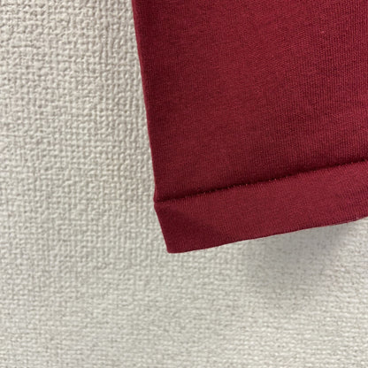 古着 used　Hanes ヘインズ　半袖プリントTシャツ　クルーネック　赤　90s　カジュアル　シングルステッチ　Lサイズ
