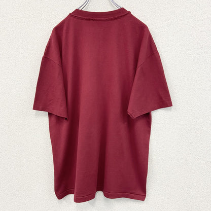 古着 used　Hanes ヘインズ　半袖プリントTシャツ　クルーネック　赤　90s　カジュアル　シングルステッチ　Lサイズ