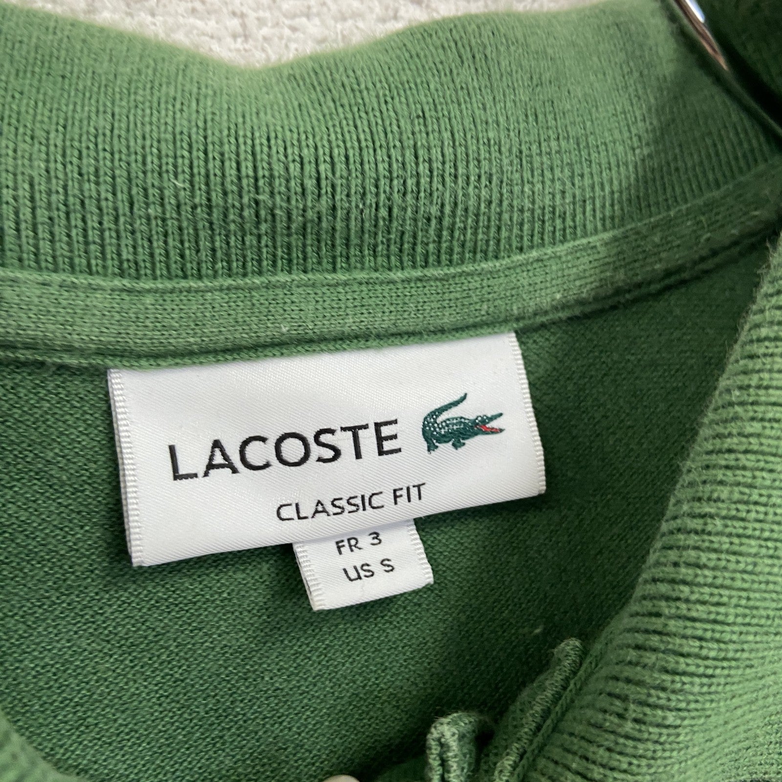 LACOSTE　ラコステ　半袖ポロシャツ　緑　グリーン　Sサイズ　