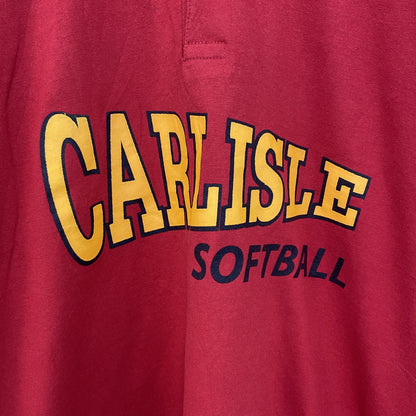 古着 used　EAGLE イーグル　半袖プリントTシャツ　ソフトボール　赤　レッド　90s　シングルステッチ　レトロ　Mサイズ