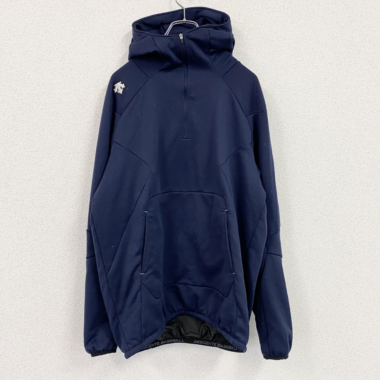 DESCENTE　ハーフジップパーカー/フーディー　紺　ネイビー　0サイズ