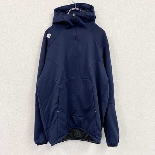 DESCENTE　ハーフジップパーカー/フーディー　紺　ネイビー　0サイズ