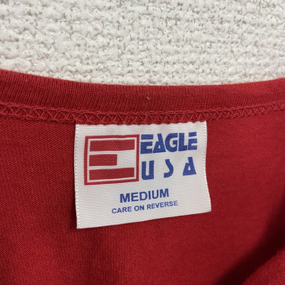古着 used　EAGLE イーグル　半袖プリントTシャツ　ソフトボール　赤　レッド　90s　シングルステッチ　レトロ　Mサイズ