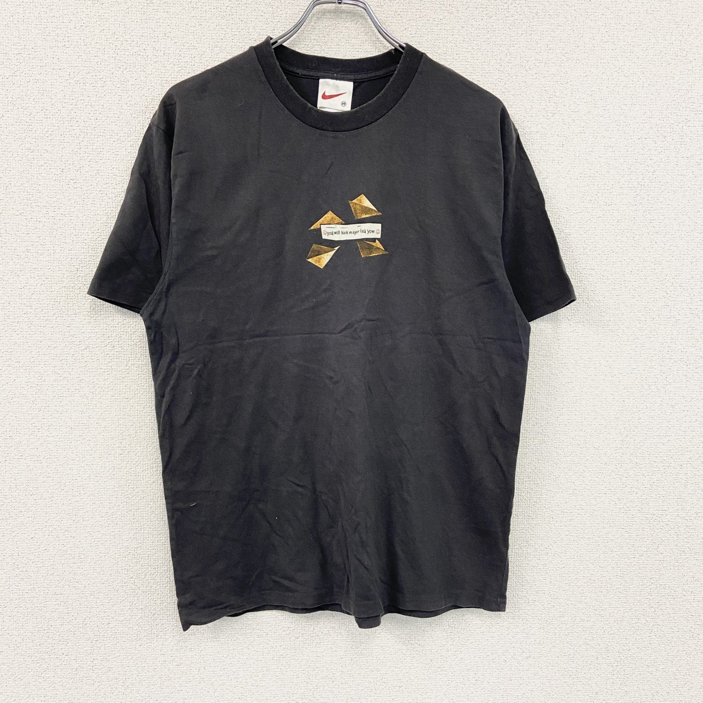 NIKE　ナイキ　半袖プリントTシャツ　ドラゴン　フェード　黒　ブラック　Mサイズ