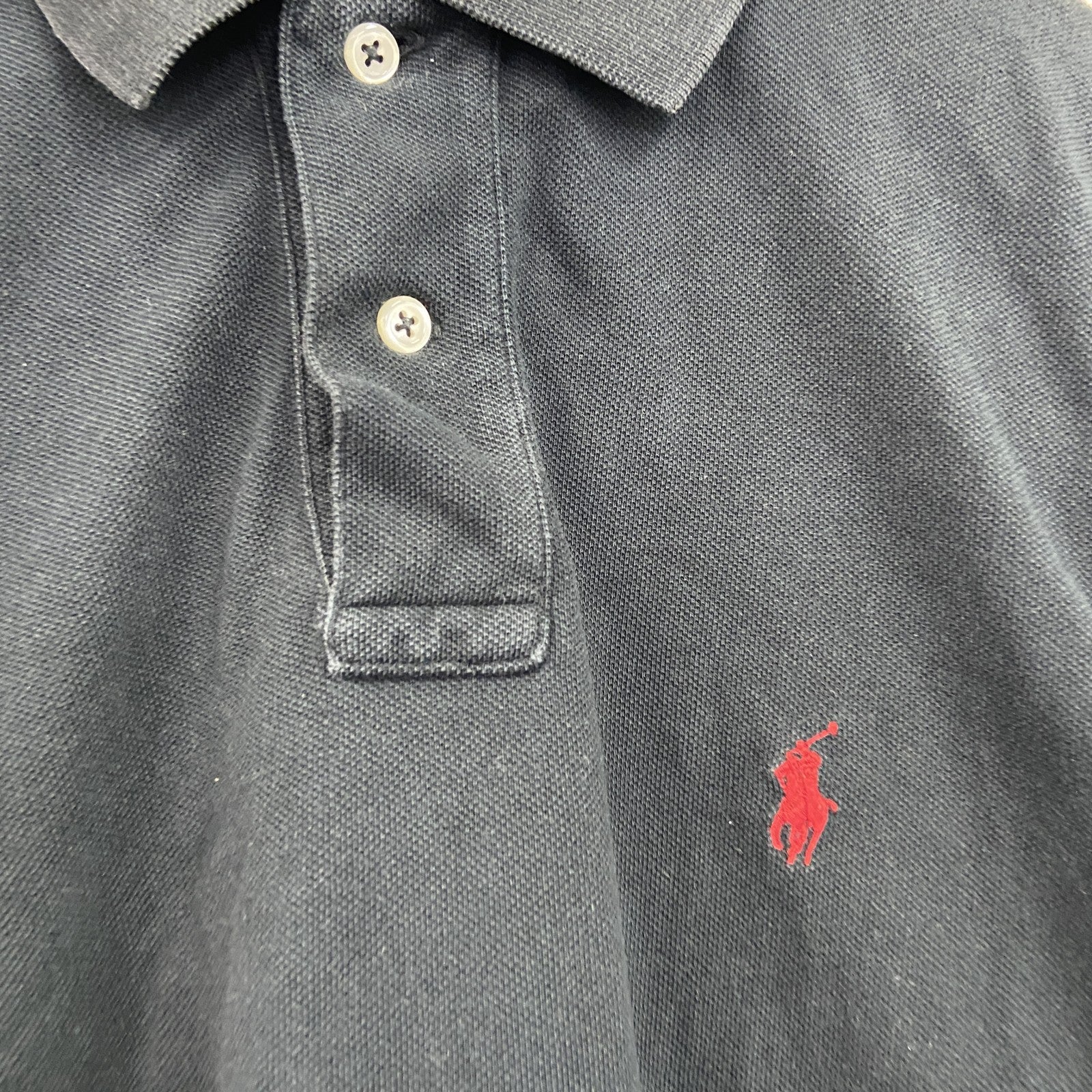 POLO by RALPH LAUREN　ラルフローレン　半袖ポロシャツ　刺繡ロゴ　黒　ブラック　Lサイズ