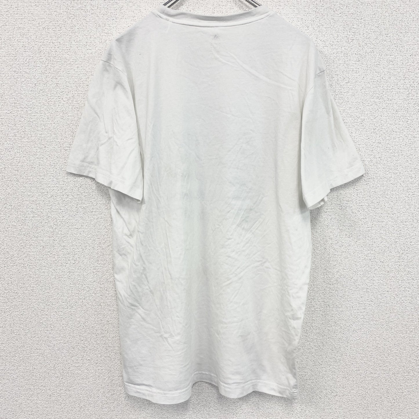 古着 used　adidas　アディダス　半袖スポーツプリントTシャツ　バイエルン　サッカー　クルーネック　白　ホワイト　Lサイズ