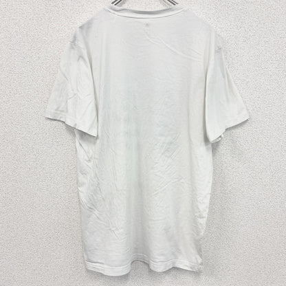 古着 used　adidas　アディダス　半袖スポーツプリントTシャツ　バイエルン　サッカー　クルーネック　白　ホワイト　Lサイズ