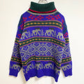 古着 used　80s　Eddie Bauer エディーバウアー　長袖ノルディックニット　セーター　タートルネック　Sサイズ