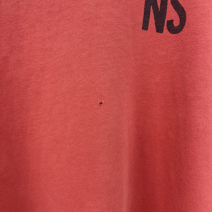 古着 used　NAUTICA　半袖プリントTシャツ　ヨット　赤　レッド　カジュアルデザイン　クルーネック　レトロ　Lサイズ
