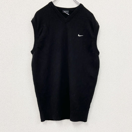 NIKE　ナイキ　ウールニットベスト　黒　ブラック　Mサイズ