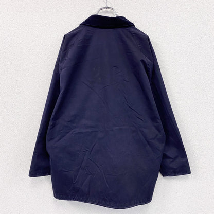 Barbour　バブアー　BEAUFORT　ビューフォート　ノンオイルドジャケット　コーデュロイ襟　チェック柄ライナー　紺　ネイビー　Lサイズ