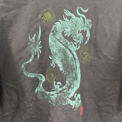 NIKE　ナイキ　半袖プリントTシャツ　ドラゴン　フェード　黒　ブラック　Mサイズ