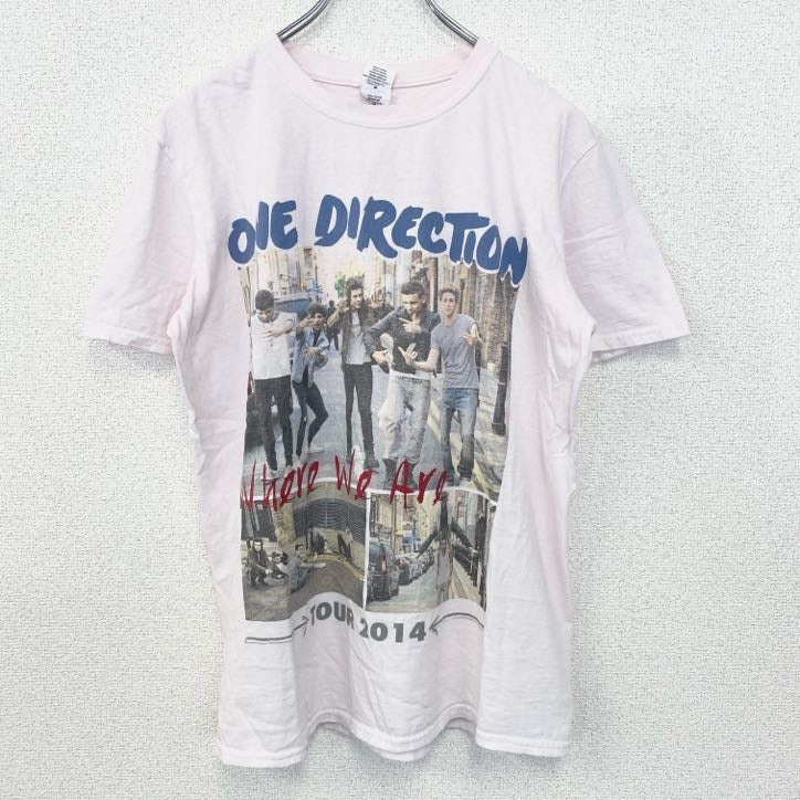 古着 used　ギルダン　半袖バンドプリントTシャツ　ワンダイレクション　音楽T　ポップ　ロック　クルーネック　Mサイ