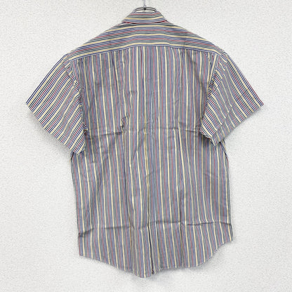 90s　Christian Dior　クリスチャン・ディオール　半袖シャツ　ストライプ　マルチカラー　Mサイズ