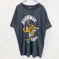 古着 used 　IDENTIC　半袖アニマルプリントTシャツ　トラ　虎　タイガー　レトロ　クルーネック　グレー　灰　XLサイズ