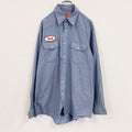 RED KAP　レッドキャップ　長袖ワークシャツ　青　ブルー　Lサイズ