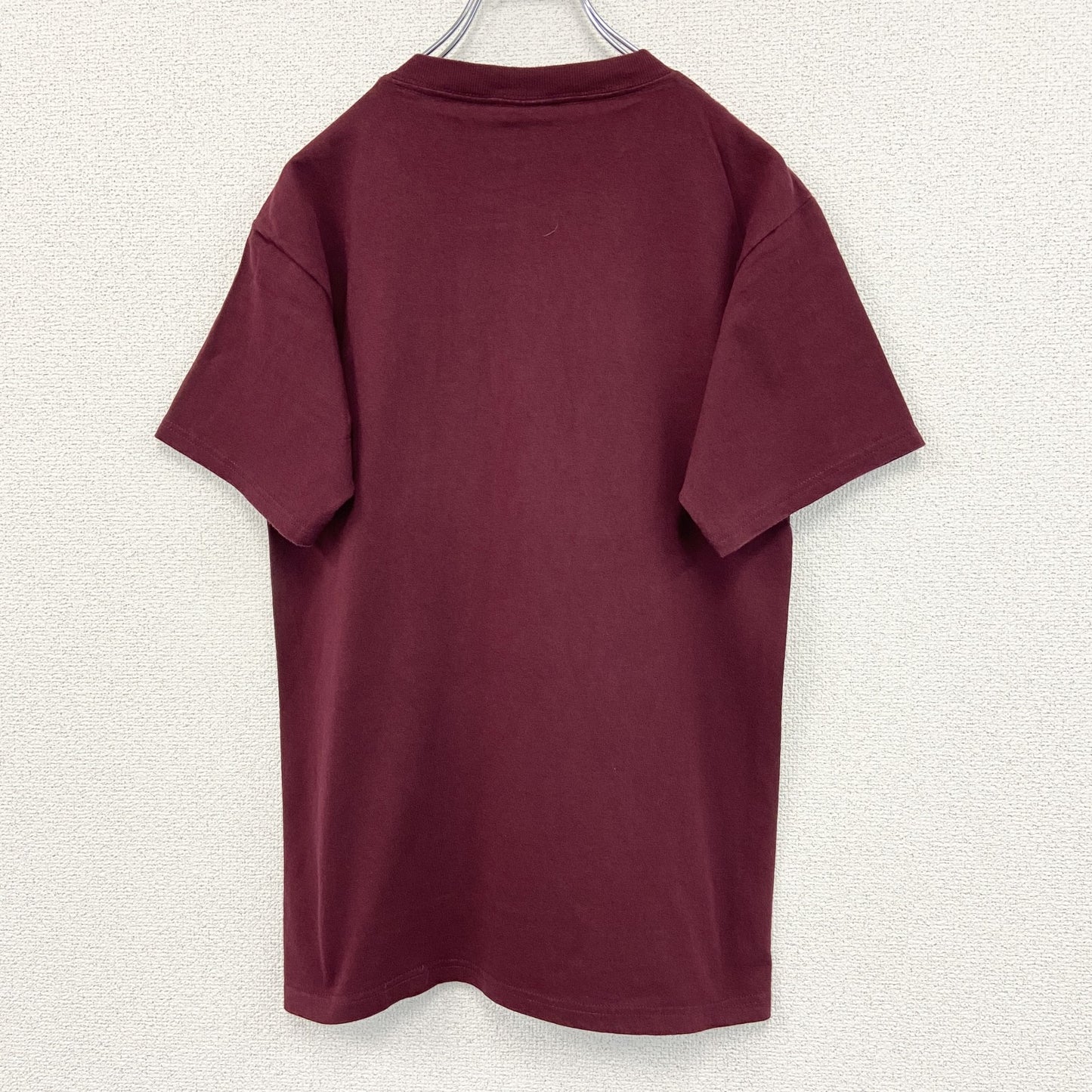 90s　Lee　リー　半袖プリントTシャツ　刺繍ロゴ　クルーネック　ヴィンテージ　ボルドー　Mサイズ