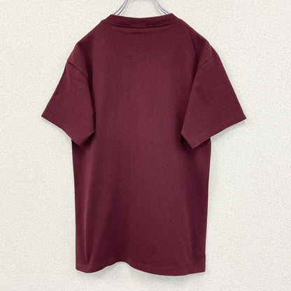 90s　Lee　リー　半袖プリントTシャツ　刺繍ロゴ　クルーネック　ヴィンテージ　ボルドー　Mサイズ