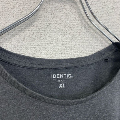 古着 used 　IDENTIC　半袖アニマルプリントTシャツ　トラ　虎　タイガー　レトロ　クルーネック　グレー　灰　XLサイズ