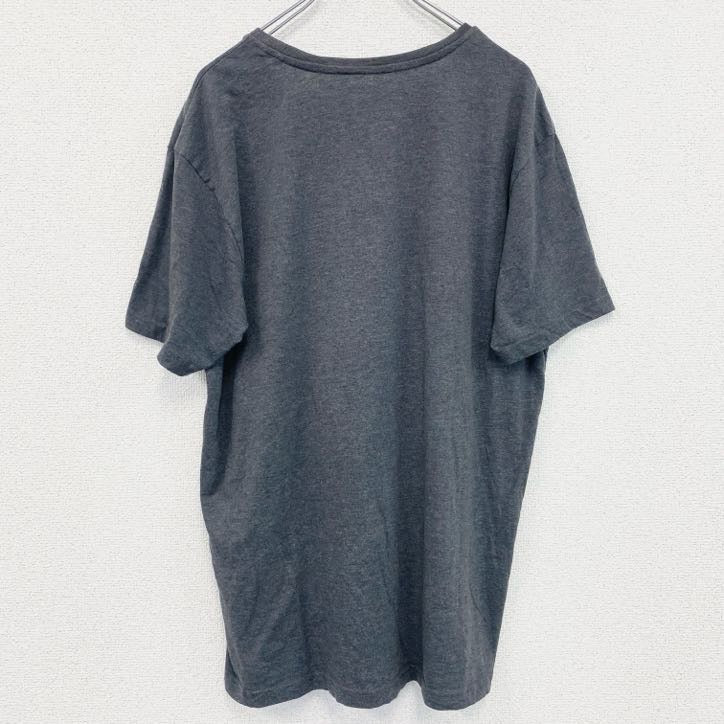 古着 used 　IDENTIC　半袖アニマルプリントTシャツ　トラ　虎　タイガー　レトロ　クルーネック　グレー　灰　XLサイズ