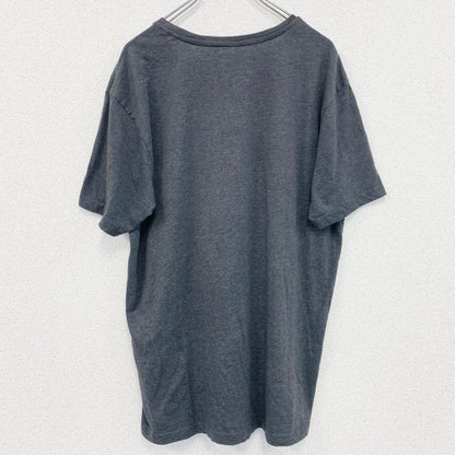 古着 used 　IDENTIC　半袖アニマルプリントTシャツ　トラ　虎　タイガー　レトロ　クルーネック　グレー　灰　XLサイズ