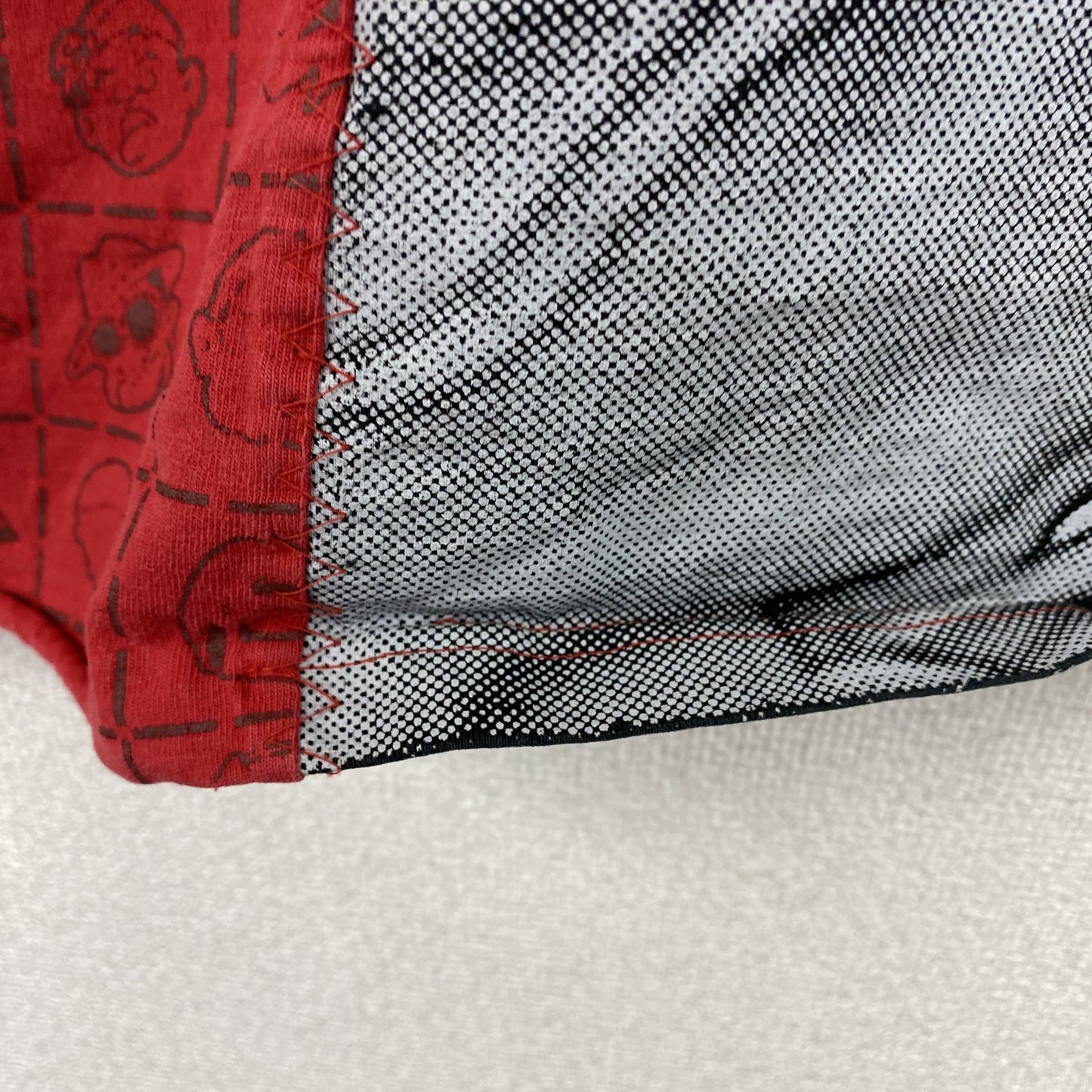 GIVEMEFACE　ギブミーフェイス　半袖プリントTシャツ　ビッグプリント　赤　レッド　黒　ブラック　XLサイズ