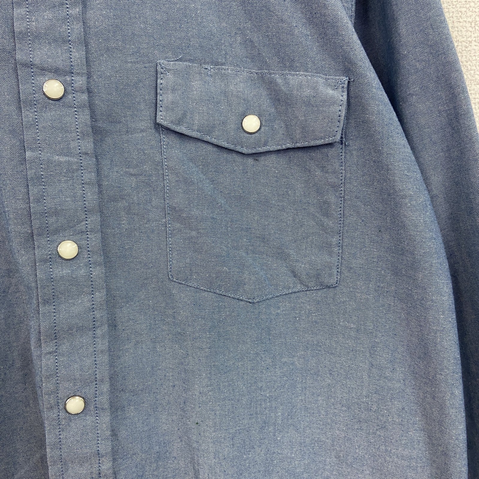 RED KAP　レッドキャップ　長袖ワークシャツ　青　ブルー　Lサイズ