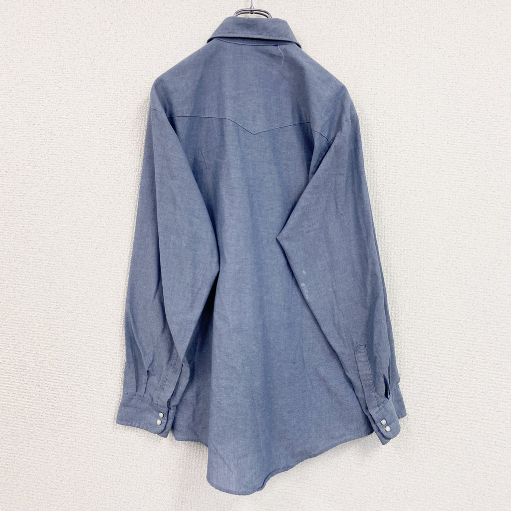 RED KAP　レッドキャップ　長袖ワークシャツ　青　ブルー　Lサイズ