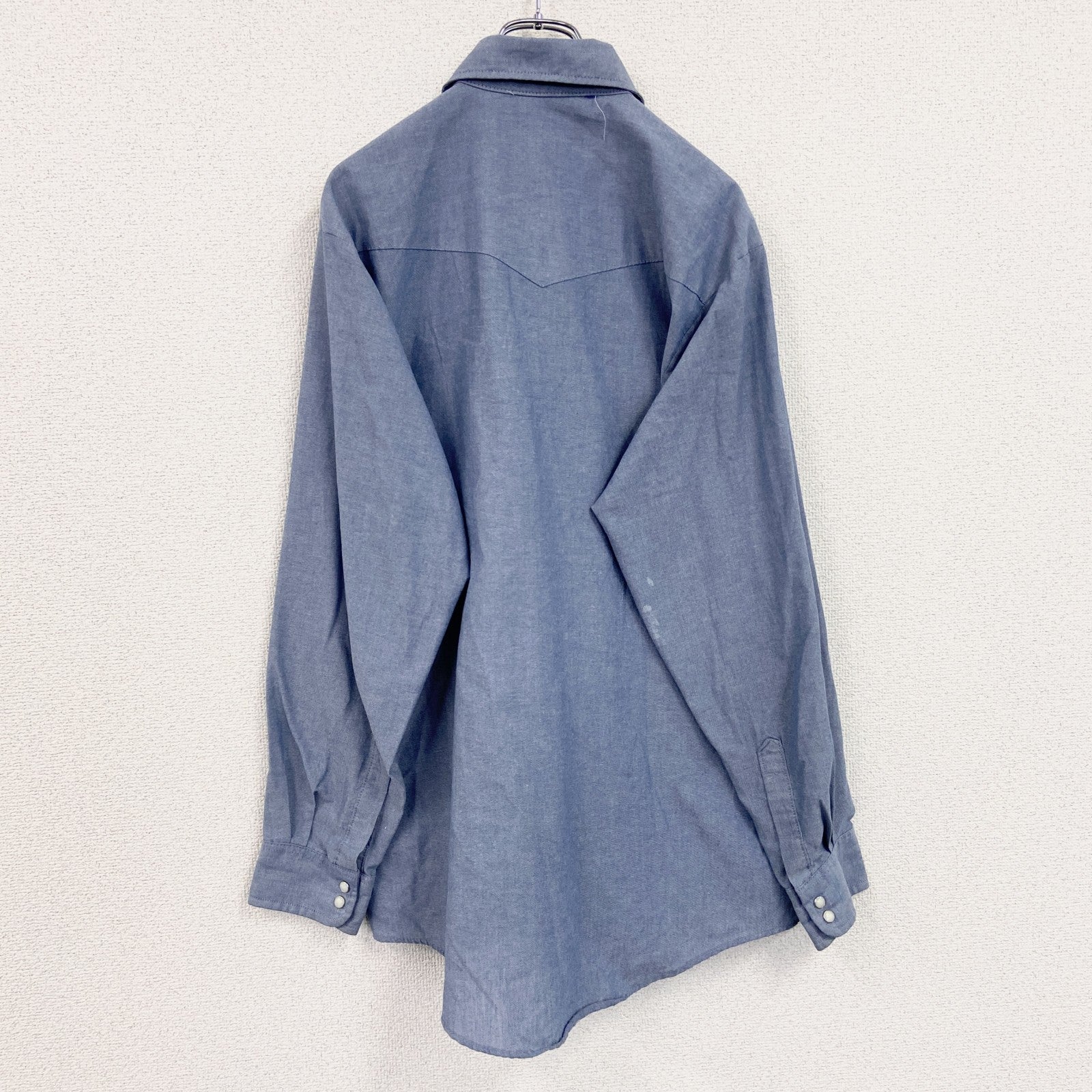RED KAP　レッドキャップ　長袖ワークシャツ　青　ブルー　Lサイズ