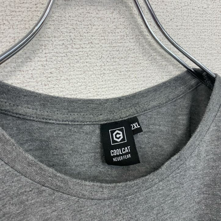 古着 used 　COOLCAT　半袖プリントTシャツ　ドクロ　骸骨　スカル　レトロデザイン　クルーネック　XXLサイズ
