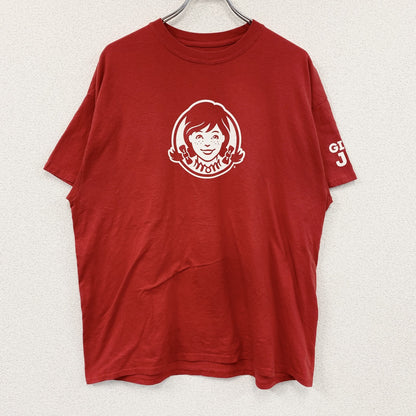 GILDAN　ギルダン　Wendy's　ウェンディーズ　半袖Tシャツ　企業ロゴ　赤　レッド　XLサイズ