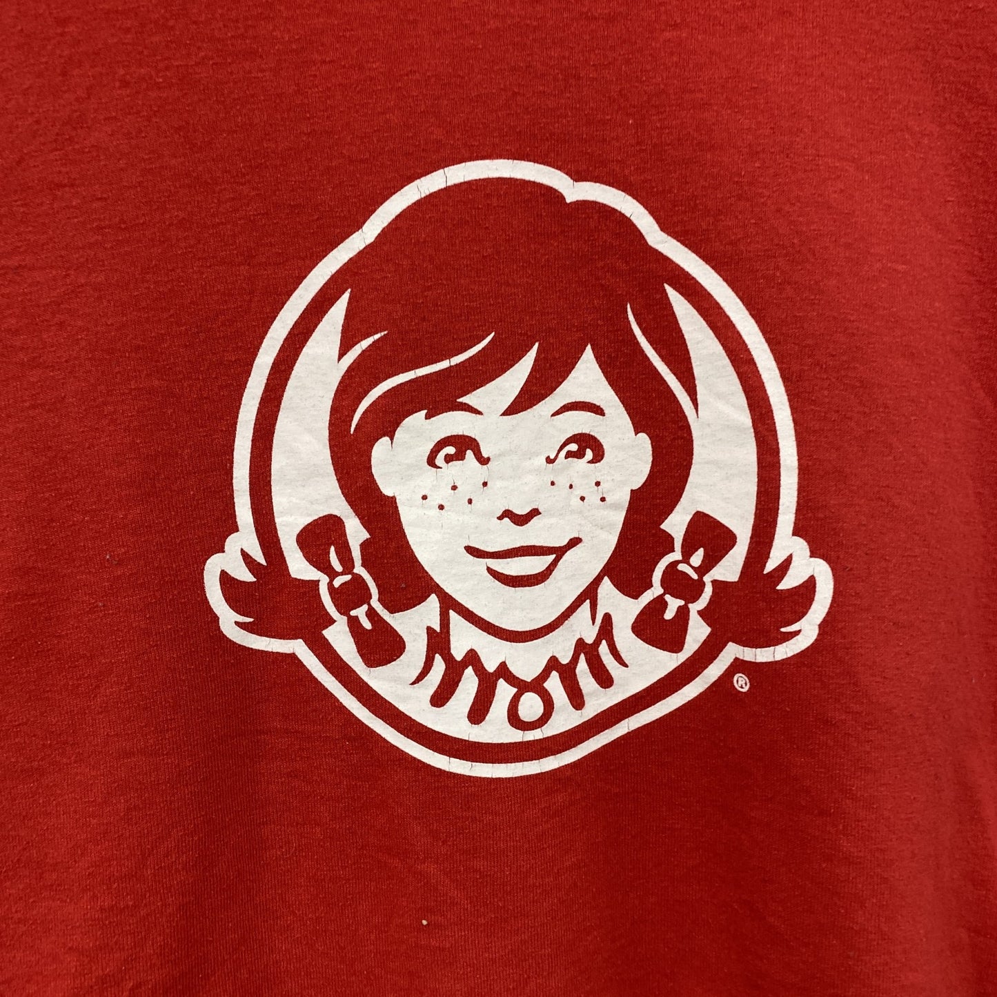 GILDAN　ギルダン　Wendy's　ウェンディーズ　半袖Tシャツ　企業ロゴ　赤　レッド　XLサイズ