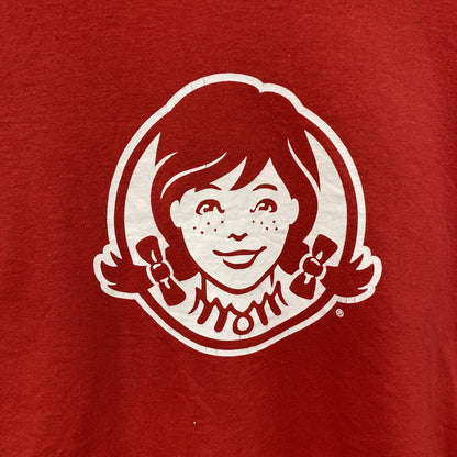 GILDAN　ギルダン　Wendy's　ウェンディーズ　半袖Tシャツ　企業ロゴ　赤　レッド　XLサイズ
