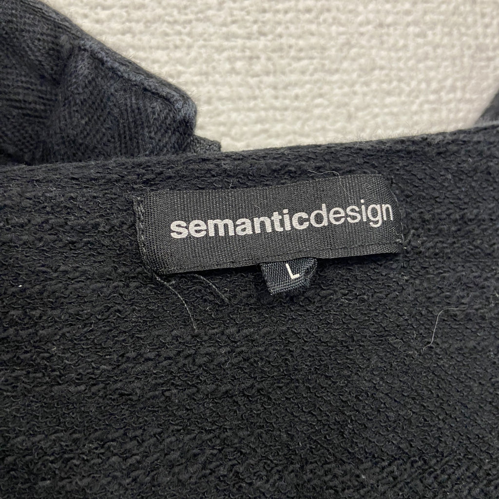 semanticdesign　セマンティックデザイン　ベスト　ジレ　黒　ブラック　Lサイズ