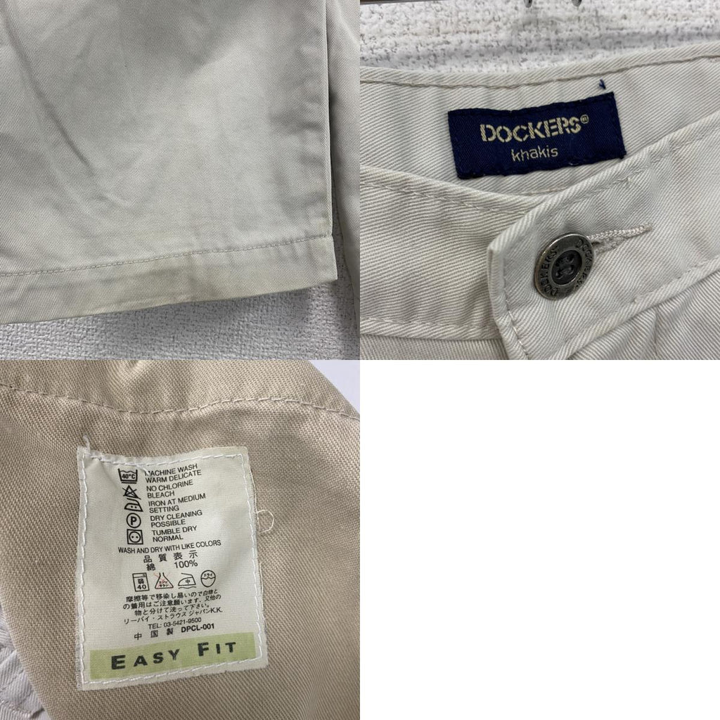 DOCKERS　ドッカーズ　Khakis　チノパンツ　ジップフライ　白　ホワイト
