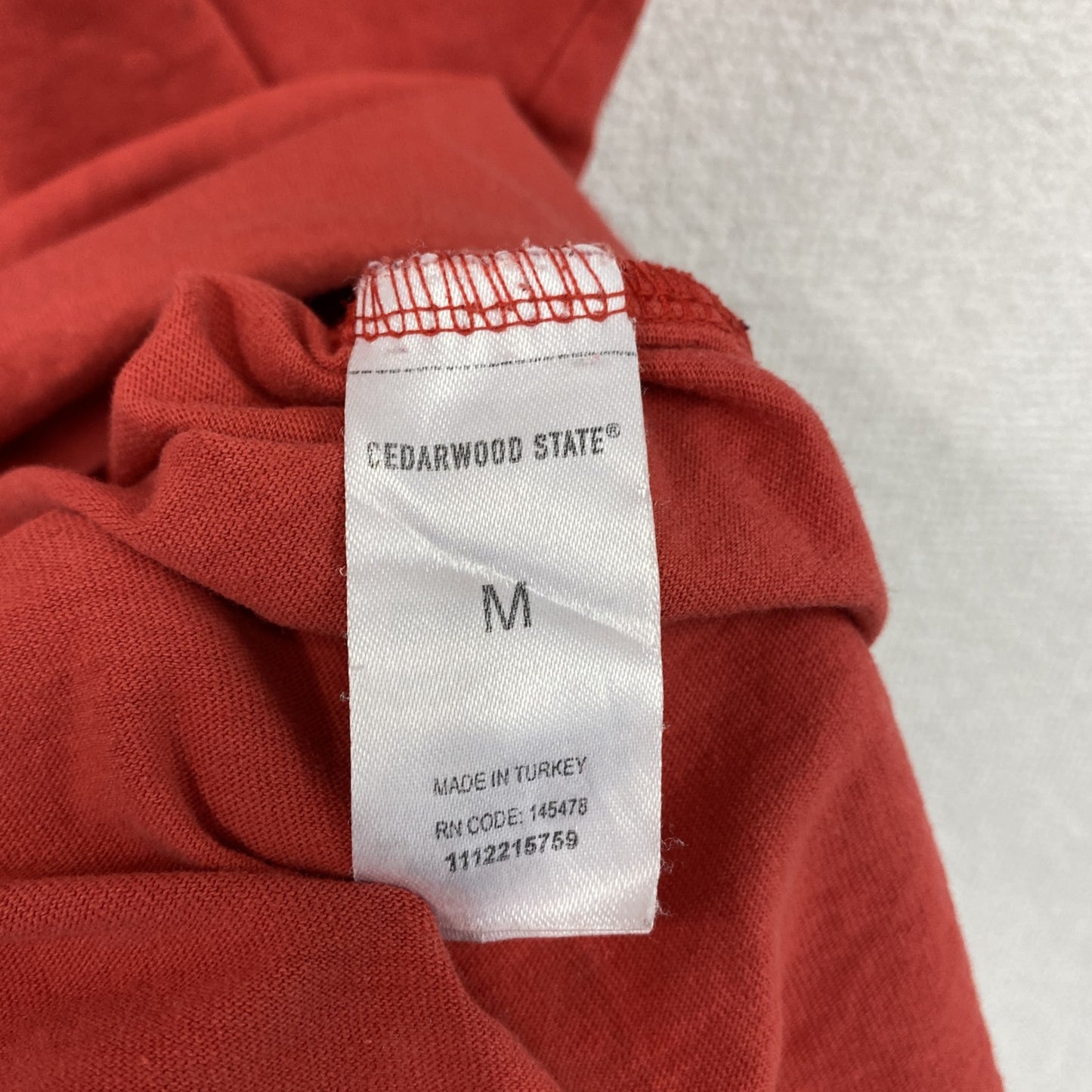 Coca-Cola　コカ・コーラ　半袖プリントTシャツ　企業ロゴ　聖地　フェード　両面プリント　赤　レッド　Mサイズ