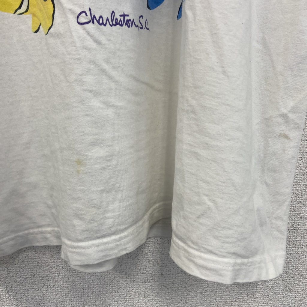 古着 used　DOLPHIN ドルフィン　半袖プリントTシャツ　カクレクマノミ　カジュアル　US製　白　クルーネック　XLサイズ