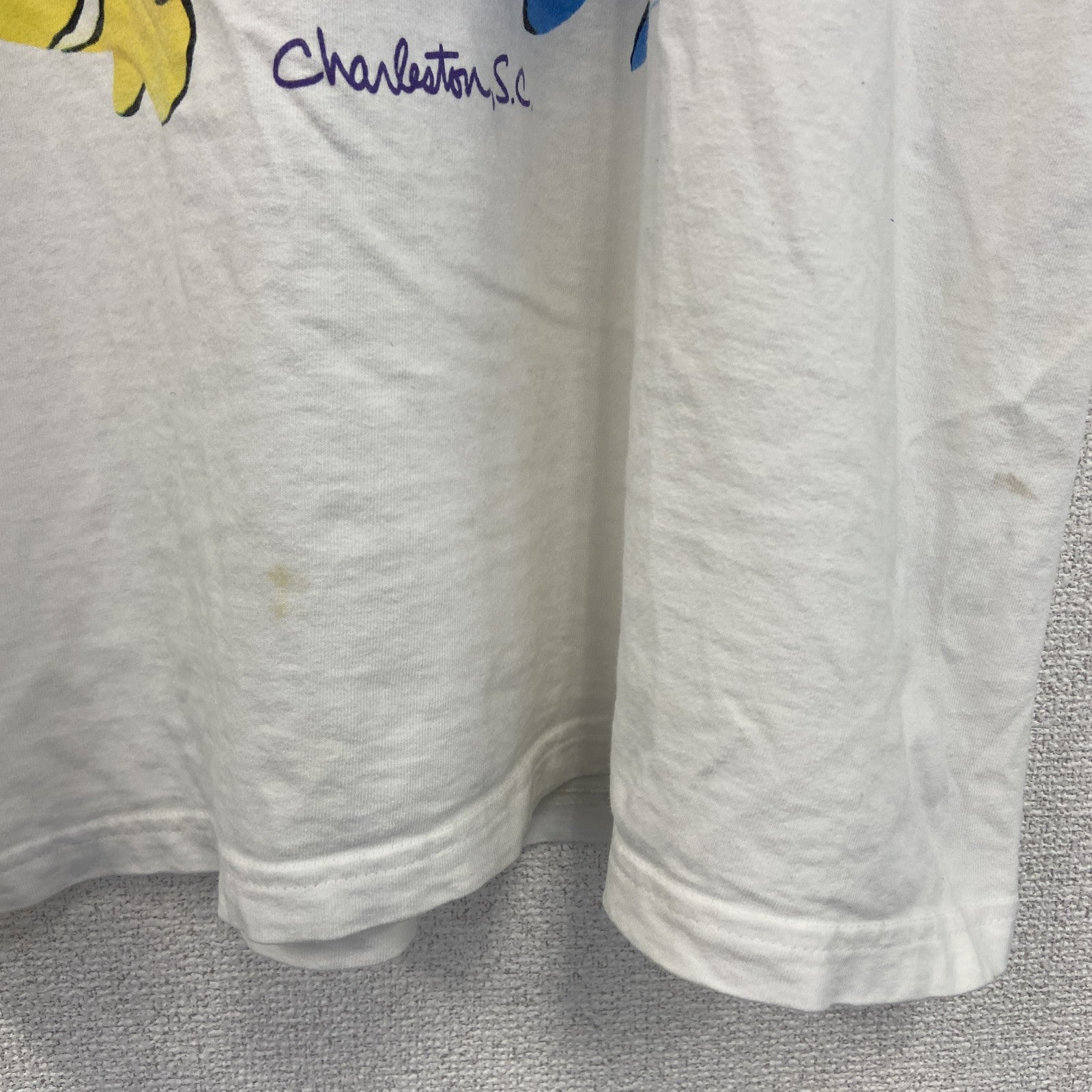 古着 used　DOLPHIN ドルフィン　半袖プリントTシャツ　カクレクマノミ　カジュアル　US製　白　クルーネック　XLサイズ
