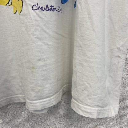 古着 used　DOLPHIN ドルフィン　半袖プリントTシャツ　カクレクマノミ　カジュアル　US製　白　クルーネック　XLサイズ