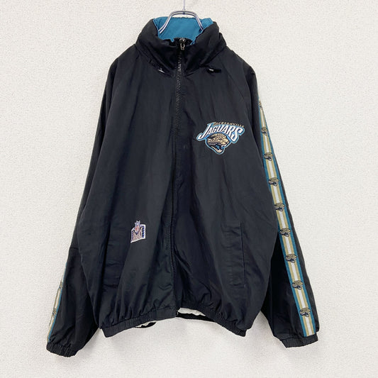 ～00s　PRO PLAYER　NFL　JAGUARS　ナイロンジャケット　ヴィンテージ　黒　ブラック　Lサイズ