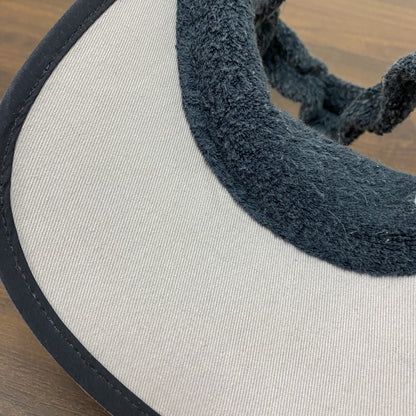 00s　NIKE 　ナイキ　サンバイザー　スウッシュ　刺繍ロゴ　デカロゴ　ヴィンテージ　黒　ブラック